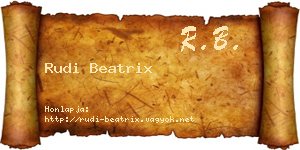 Rudi Beatrix névjegykártya