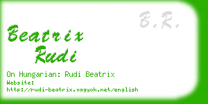 beatrix rudi business card